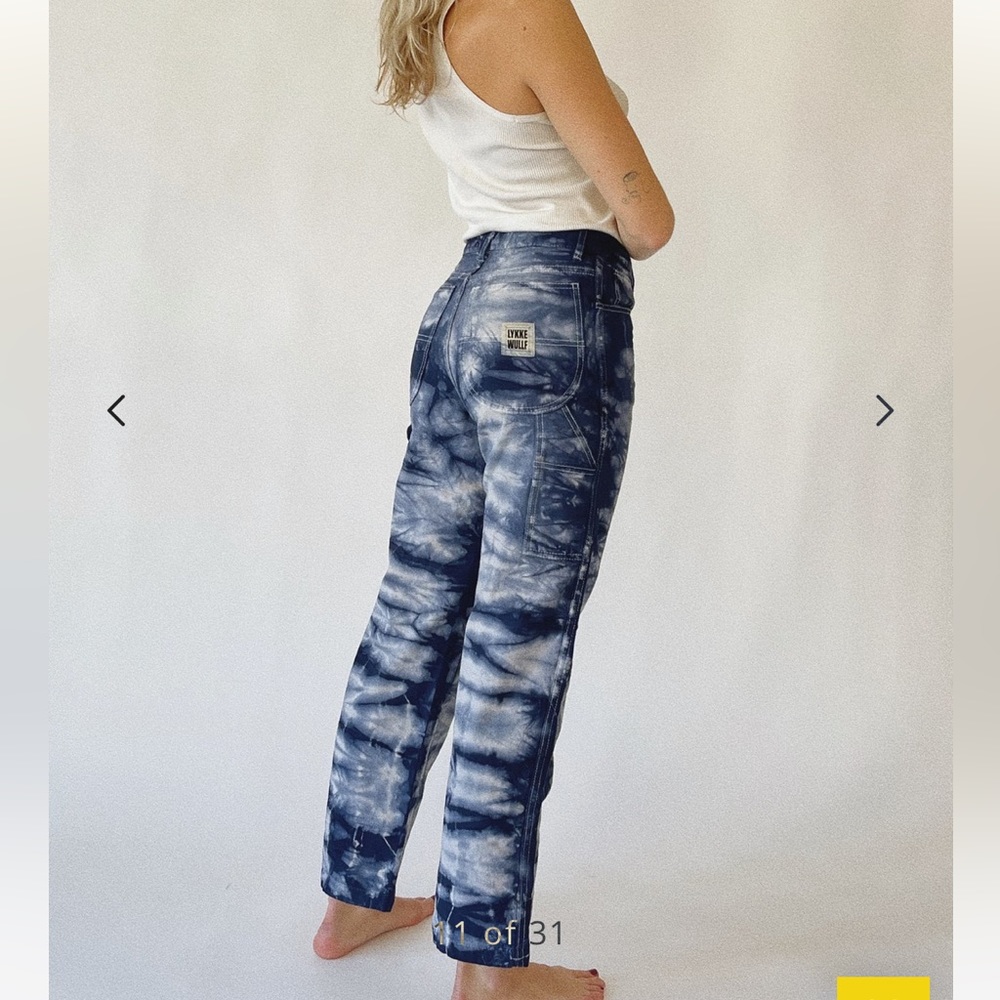 NEW Lykke wullf indigo dyed painter pants 00 - Picture 10 of 11